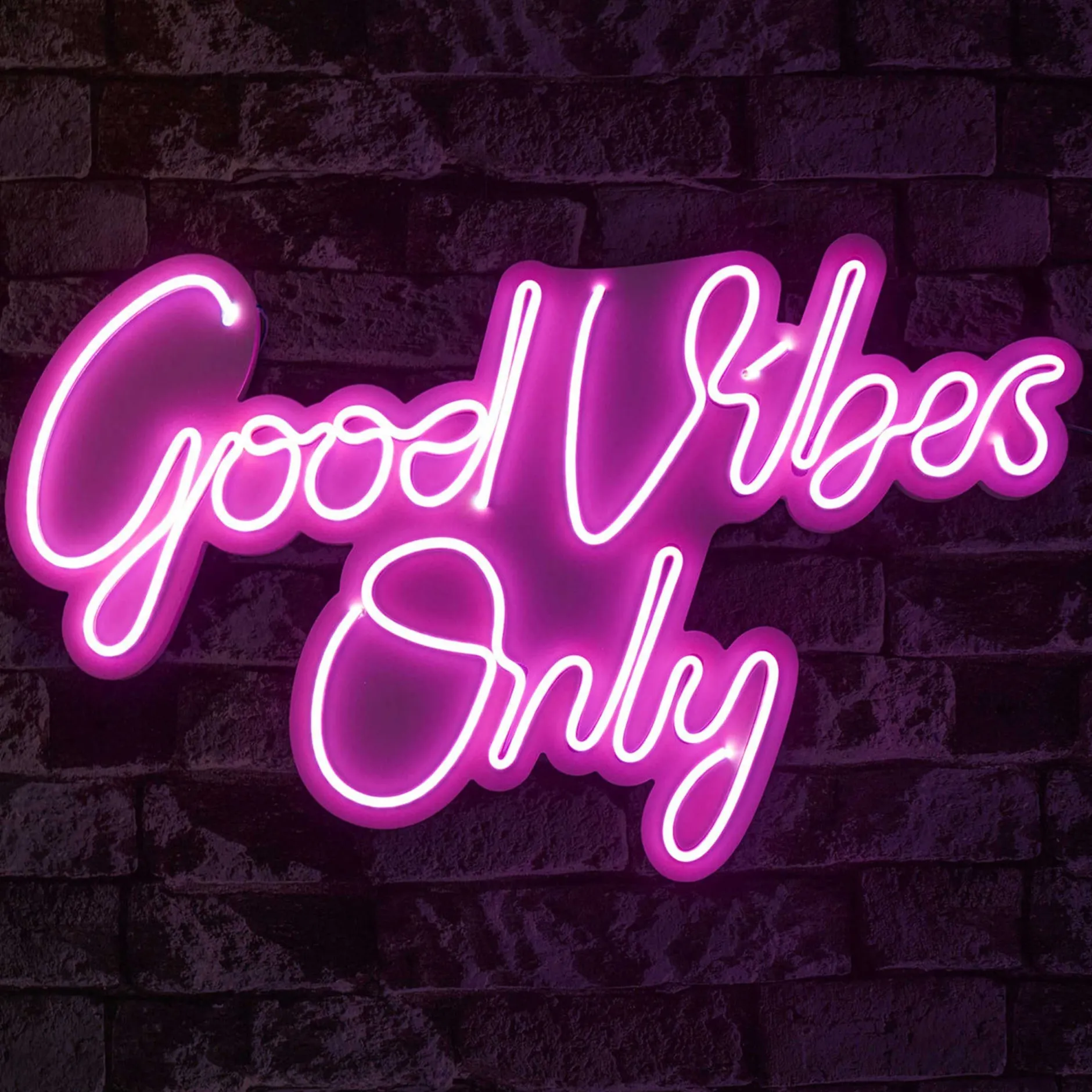 Neon Graph Dekorative LED-Beleuchtung aus Kunststoff | Rosa | 37 x 62 x 2 cm