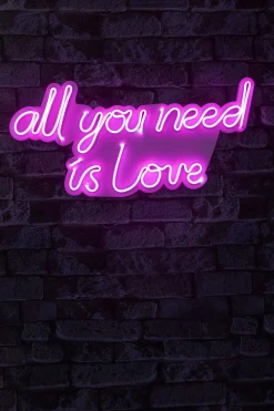 Neon Graph Dekorative LED-Beleuchtung aus Kunststoff | Rosa | 32 x 60 x 2 cm