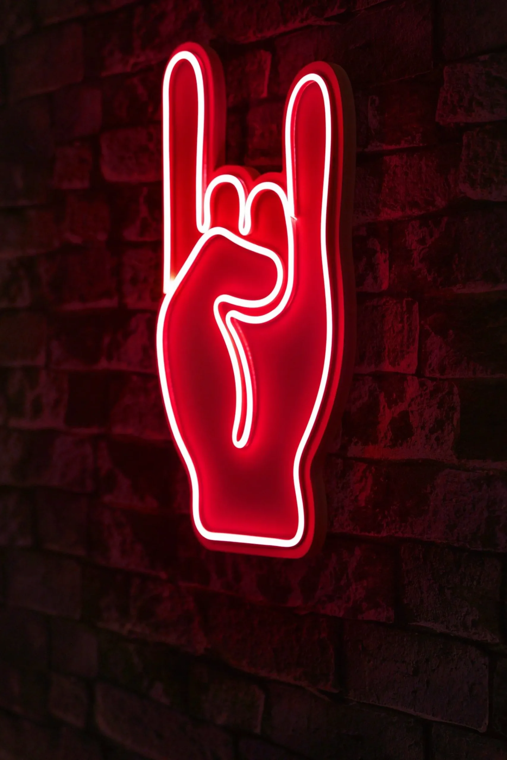Neon Graph Dekorative LED-Beleuchtung aus Kunststoff | Rot | 25 x 44 x 3 cm