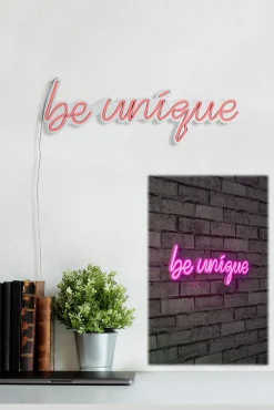 Neon Graph Dekorative LED-Beleuchtung aus Kunststoff | Rosa | 49 x 17 x 2 cm