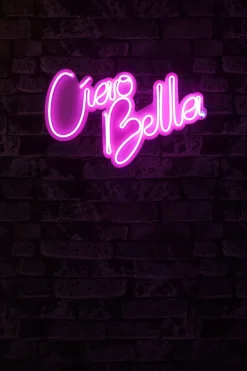 Neon Graph Dekorative LED-Beleuchtung aus Kunststoff | Rosa | 32 x 45 x 2 cm
