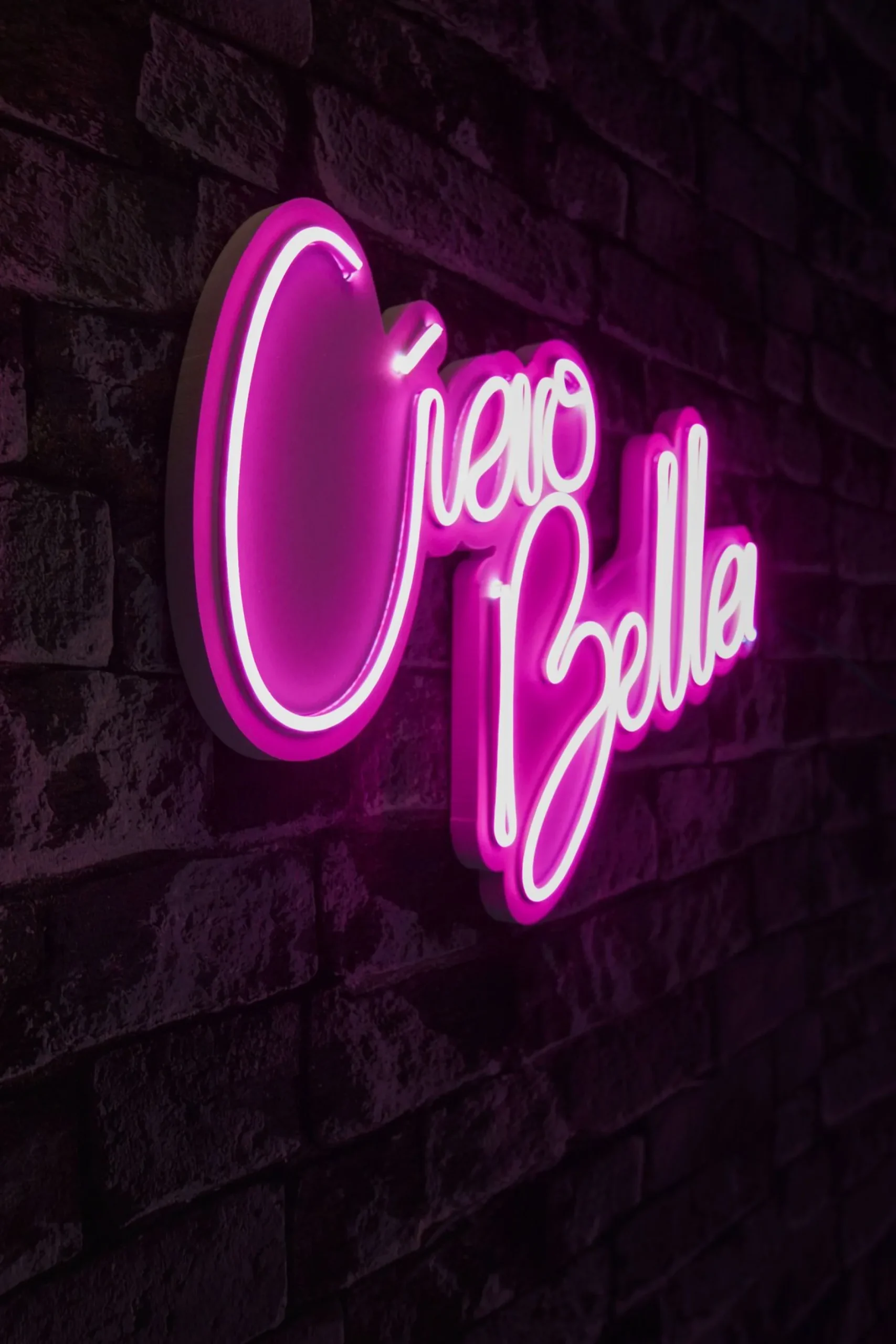 Neon Graph Dekorative LED-Beleuchtung aus Kunststoff | Rosa | 32 x 45 x 2 cm