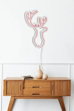 Neon Graph Dekorative LED-Beleuchtung aus Kunststoff | Rosa | 21 x 34 x 2 cm