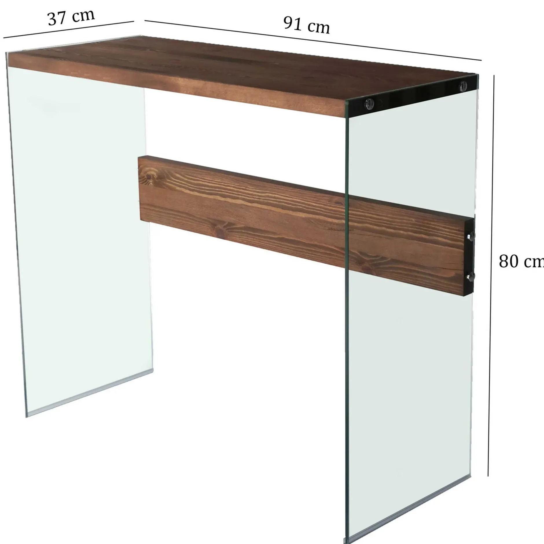 Niagara Kommode | GEHÄRTETES GLAS | Walnuss