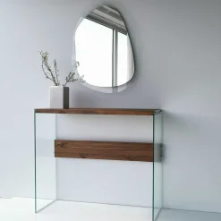 Niagara Kommode | GEHÄRTETES GLAS | Walnuss