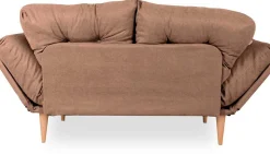 Nina 3-Sitzer-Schlafsofa | Metallrahmen | Hellbraun