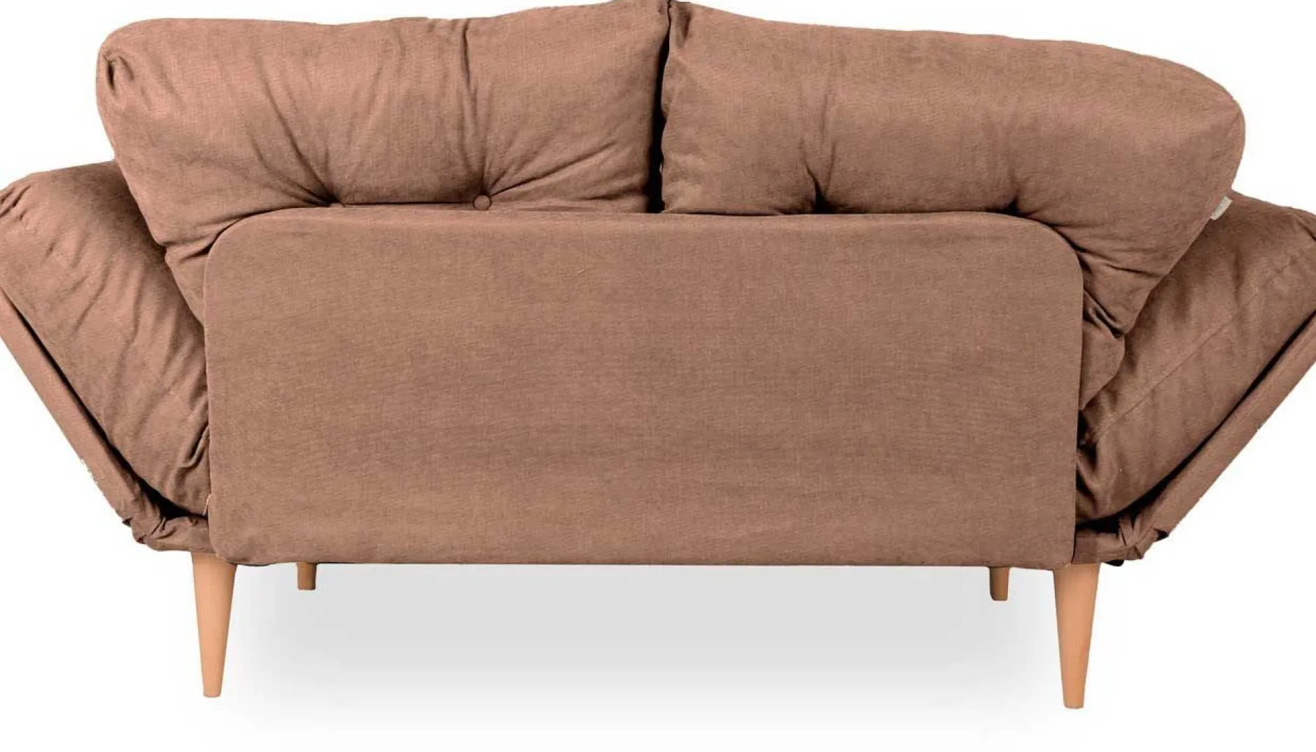 Nina 3-Sitzer-Schlafsofa | Metallrahmen | Hellbraun