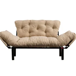 Nitta 2-Sitzer-Schlafsofa | Metallrahmen | Creme