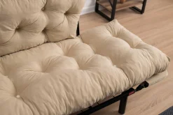 Nitta 2-Sitzer-Schlafsofa | Metallrahmen | Creme