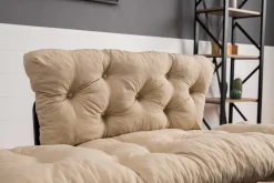 Nitta 2-Sitzer-Schlafsofa | Metallrahmen | Creme