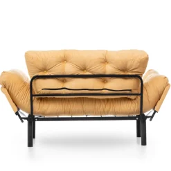 Nitta 2-Sitzer-Schlafsofa | Metallrahmen | Senfgelb