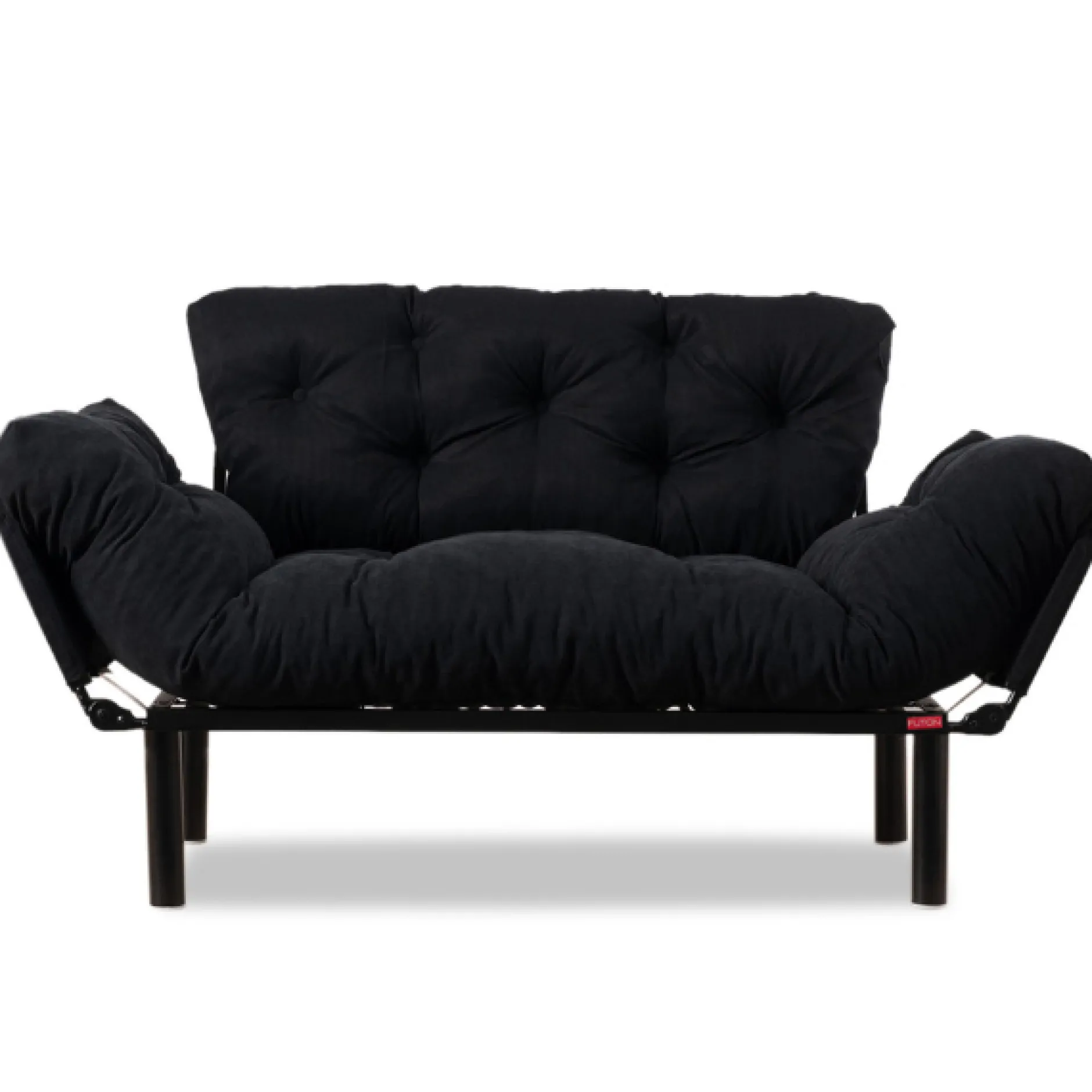 Nitta 2-Sitzer-Schlafsofa | Metallrahmen | Schwarz