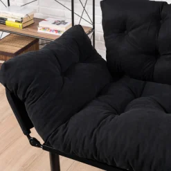 Nitta 2-Sitzer-Schlafsofa | Metallrahmen | Schwarz