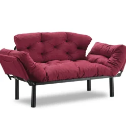 Nitta 2-Sitzer-Schlafsofa | Metallrahmen | Kastanienbraun