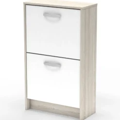 Noni Schuhschrank-2 Flügeltüren-Shannon Eiche/Mattweiß