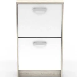 Noni Schuhschrank-2 Flügeltüren-Shannon Eiche/Mattweiß