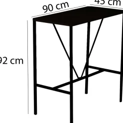 Nordic Stehtisch | Metallgestell | Walnuss, Schwarz