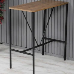 Nordic Stehtisch | Metallgestell | Walnuss, Schwarz