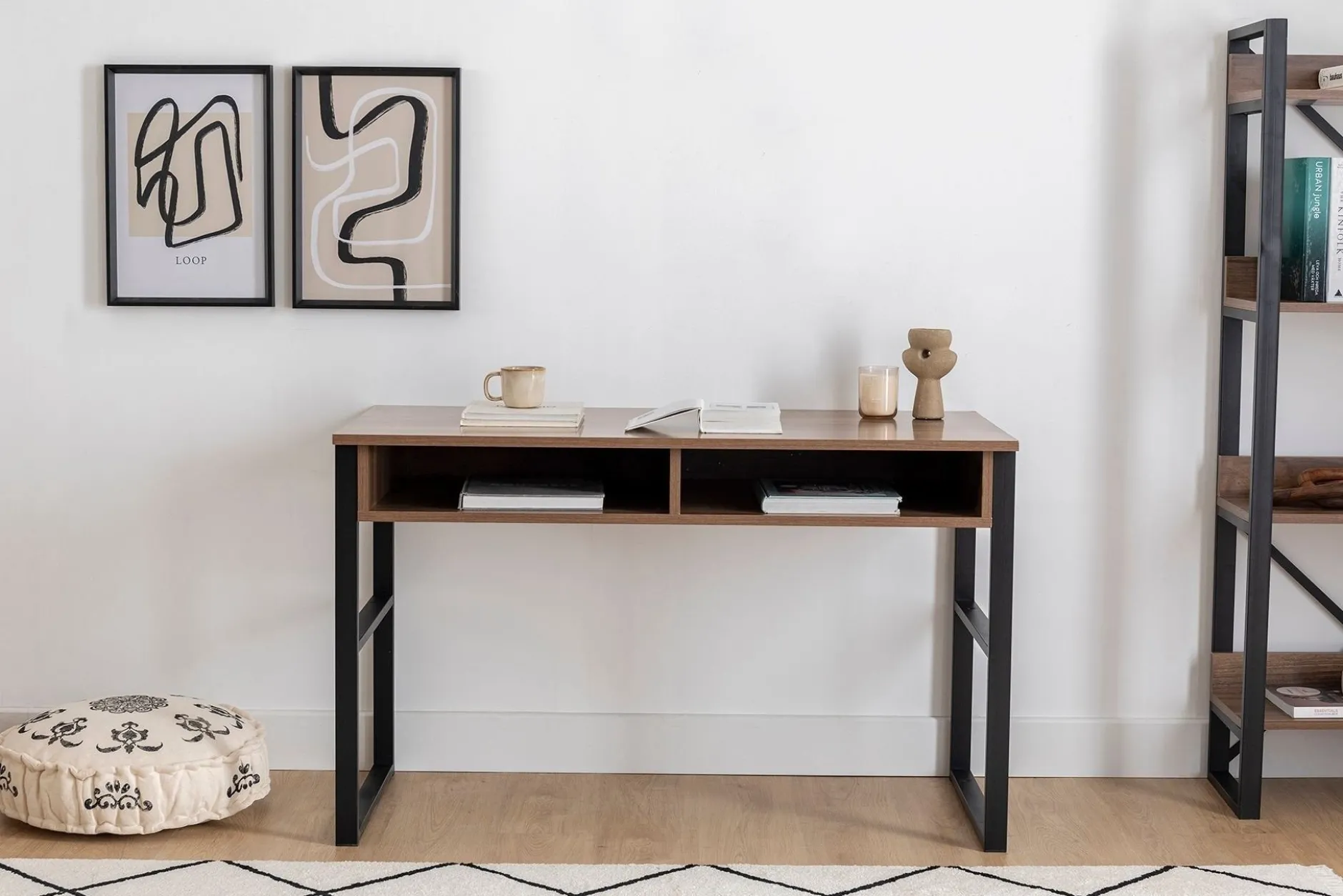 Nove Schreibtisch | 100 % MELAMIN | Walnuss