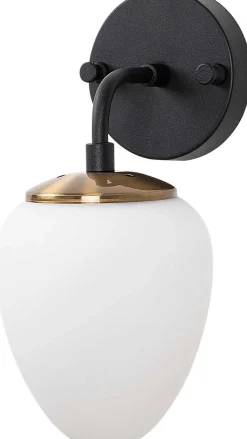 Ns Wandleuchte | METALLGEHÄUSE | Schwarz, Antik, Creme