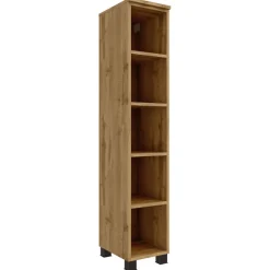 Offener Badezimmerschrank Malvo 25cm 4 Einlegeböden - Eiche