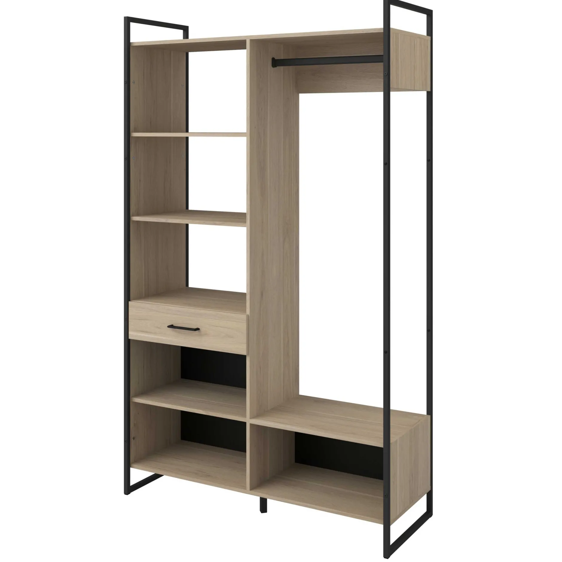 Offener Kleiderschrank Morisson - 120x44x200cm - Eiche Dekor