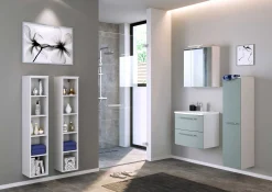 Offener Säulenschrank Gene 25cm - weiß