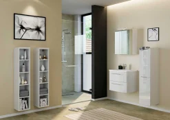 Offener Säulenschrank Gene 25cm - weiß
