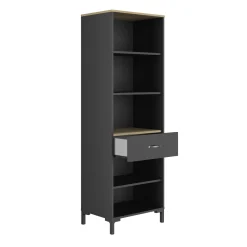 Offenes Bücherregal Manchester | 56 x 40 x 171 cm | Design Helvezia Oak