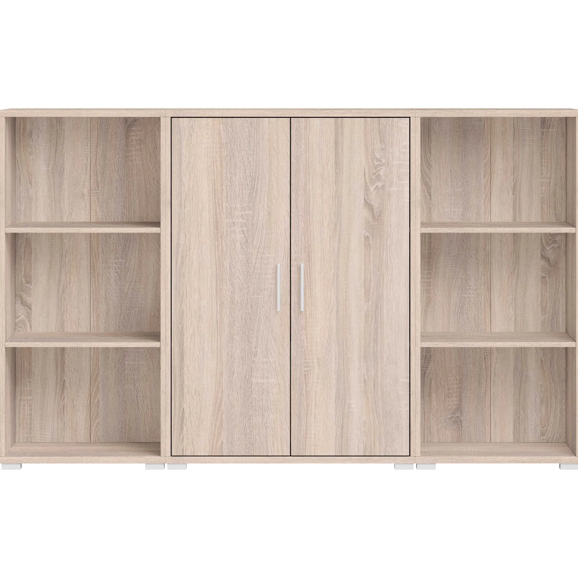 Olaph niedriges Bücherregal - Eiche