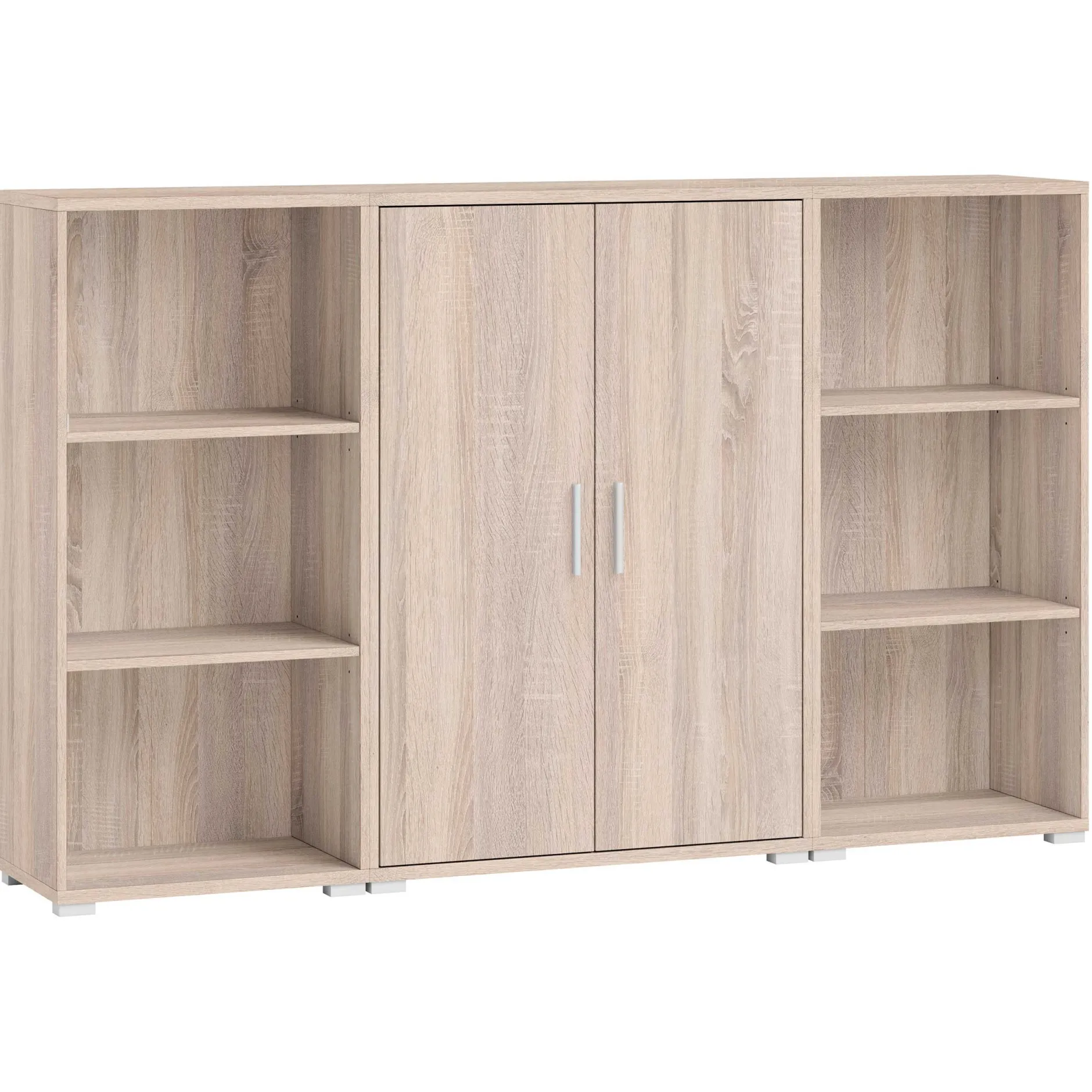 Olaph niedriges Bücherregal - Eiche