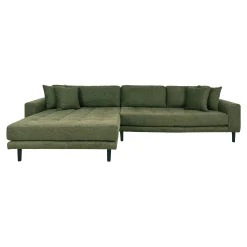 Olivgrünes Lido Lounge Sofa mit vier Kissen