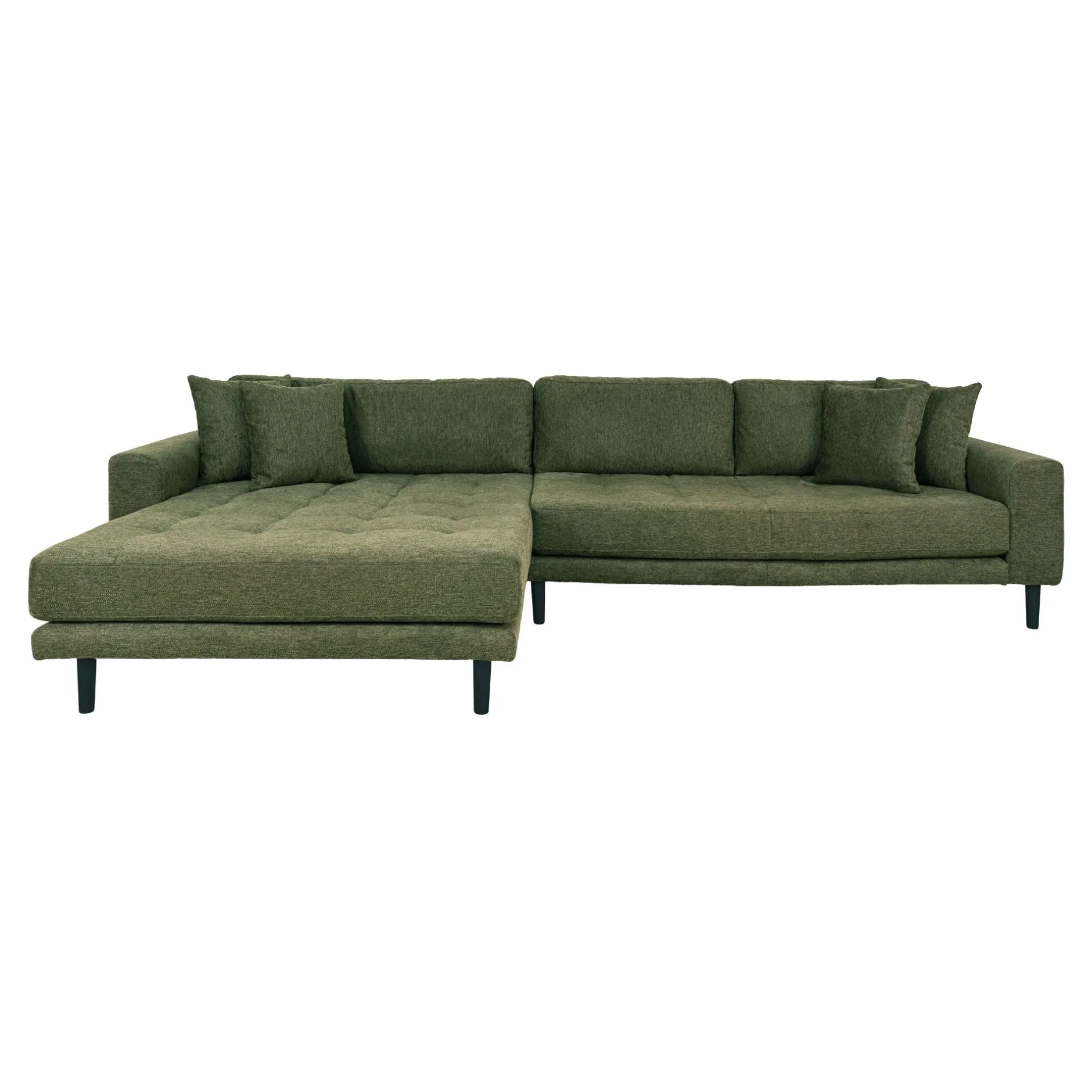 Olivgrünes Lido Lounge Sofa mit vier Kissen