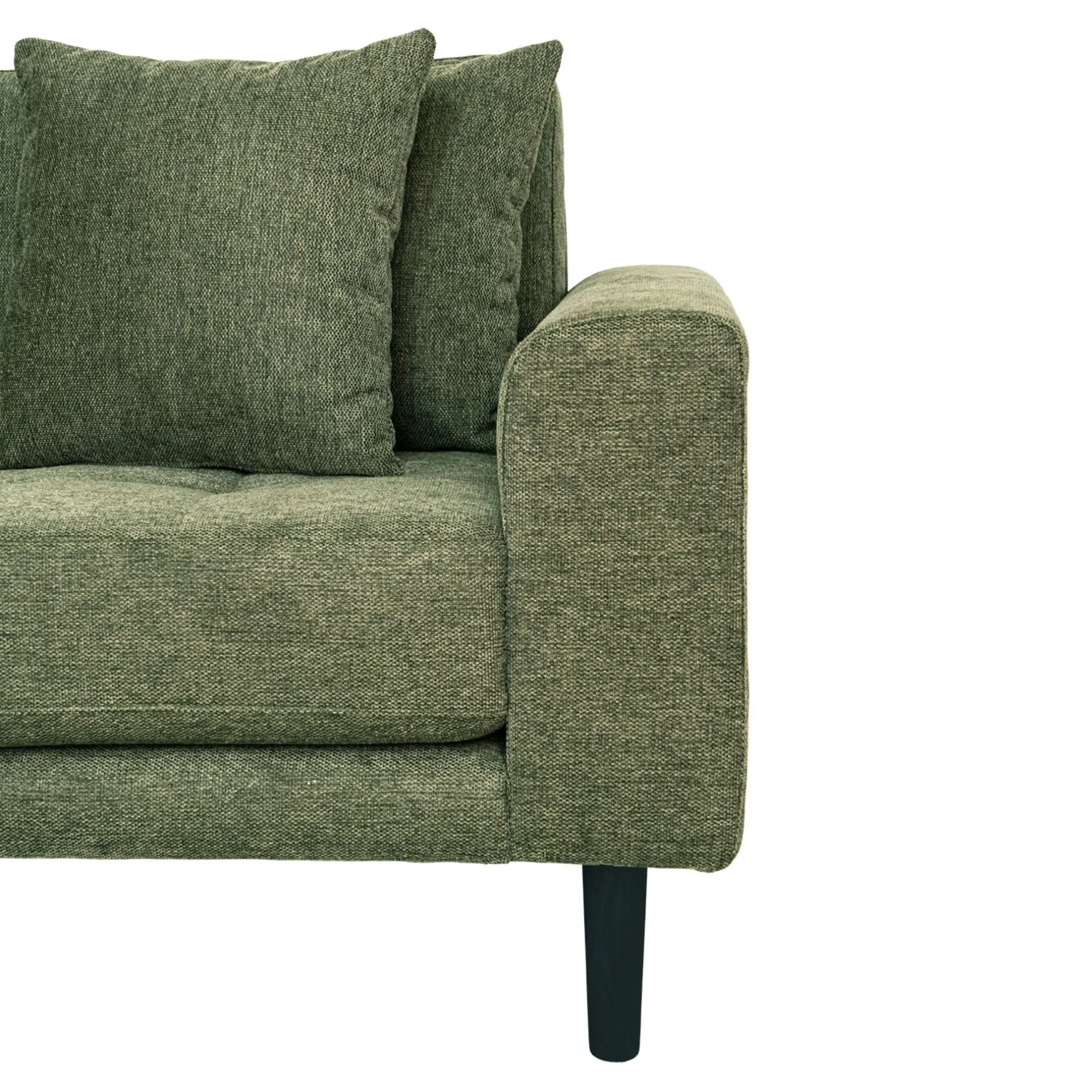 Olivgrünes Lido Lounge Sofa mit vier Kissen