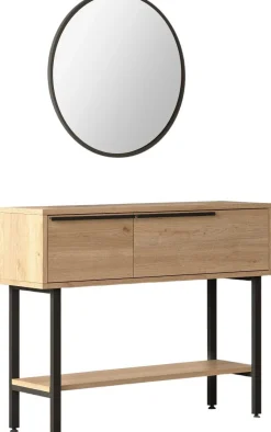 ON12 Sideboard | 100x30x76cm | mit Spiegel | Walnuss