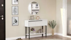 ON12 Sideboard | 100x30x76cm | mit Spiegel | Weiß