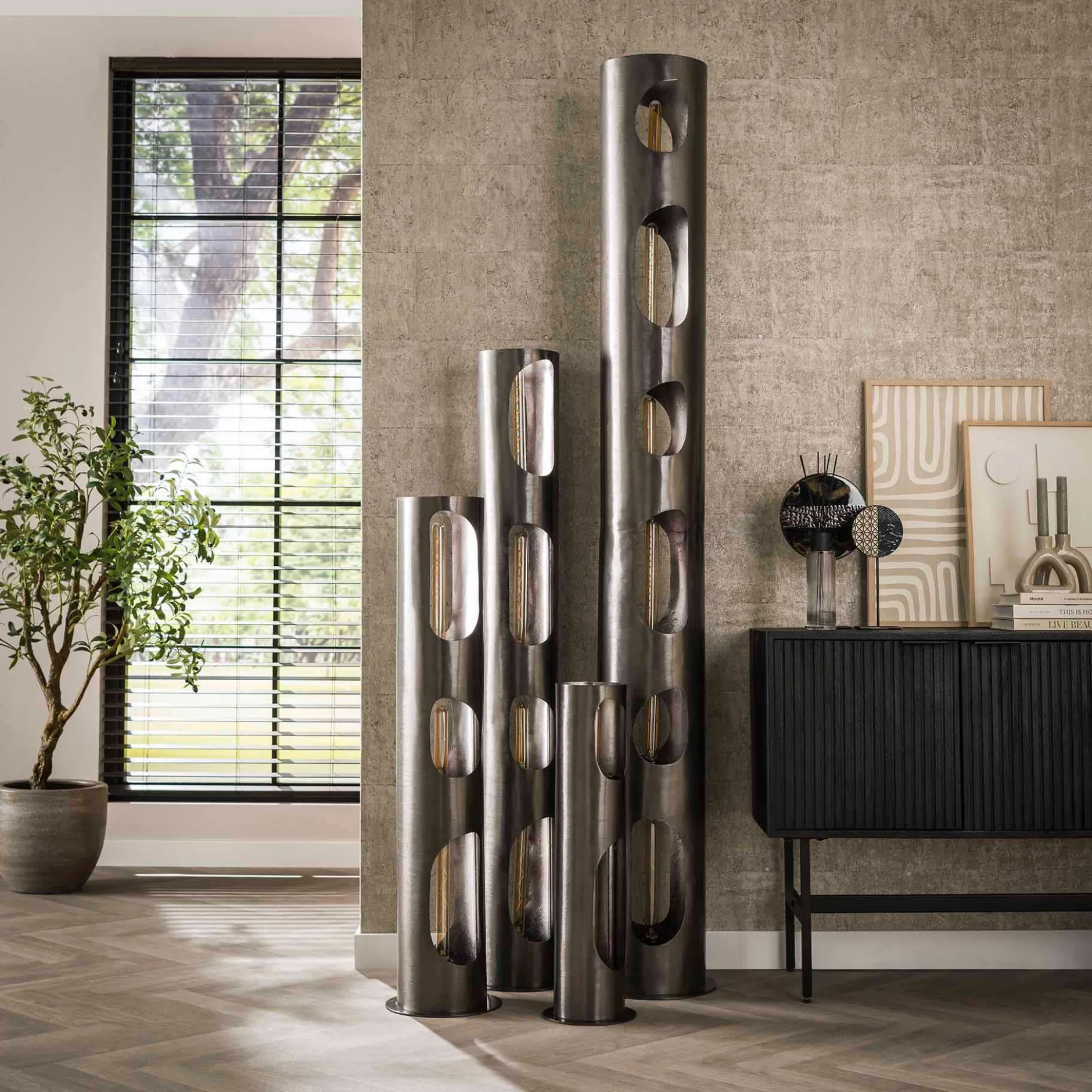 Orbit Stehleuchte 65 cm-schwarz nickel
