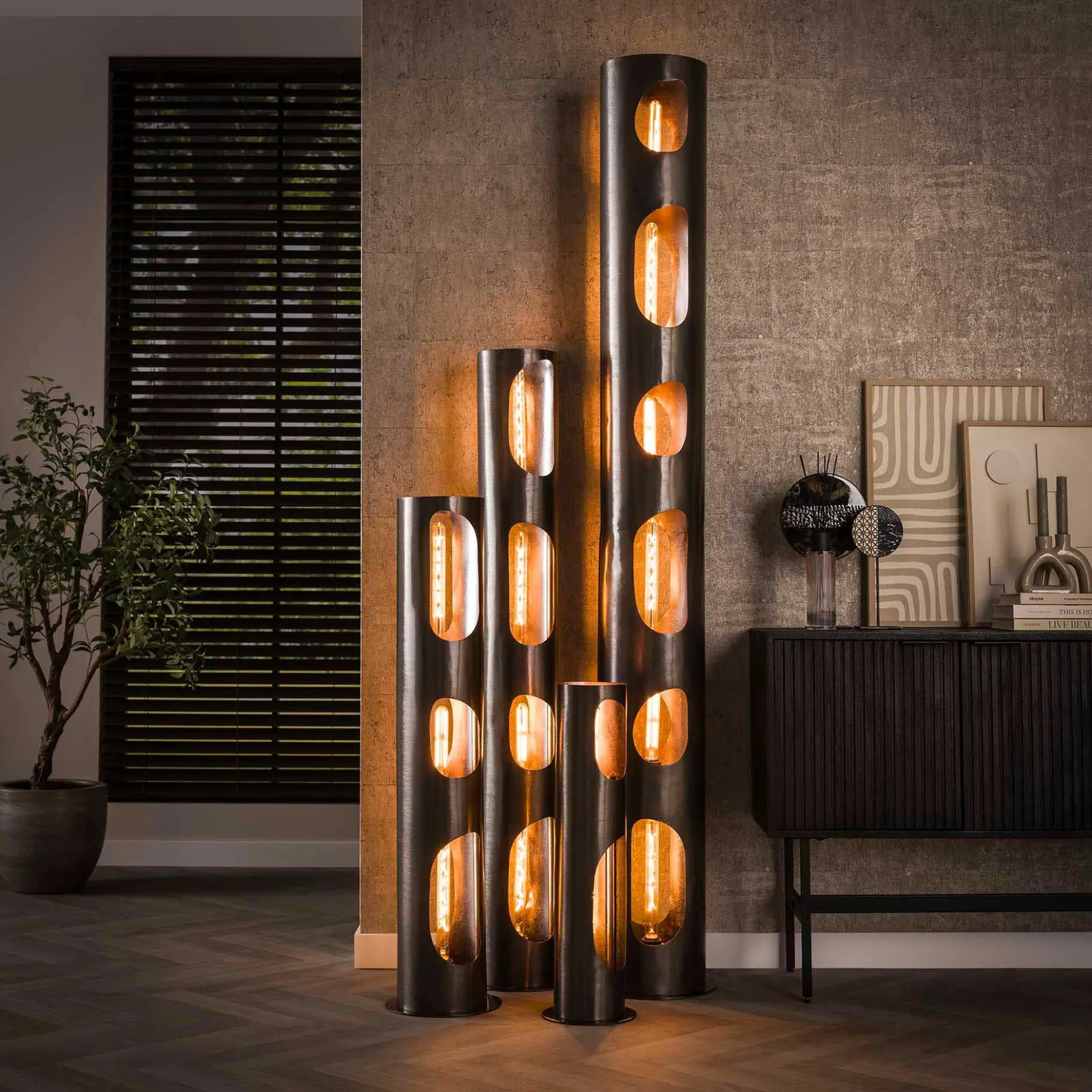 Orbit Stehleuchte 65 cm-schwarz nickel