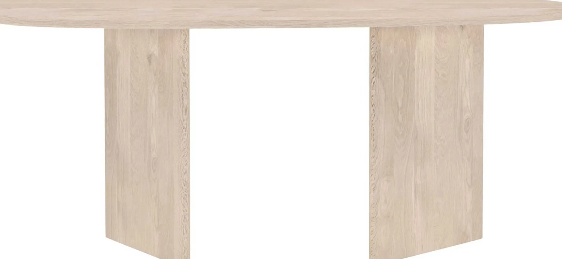 Ovaler Esstisch Grönvik MDF Natur 180x90 cm Braun