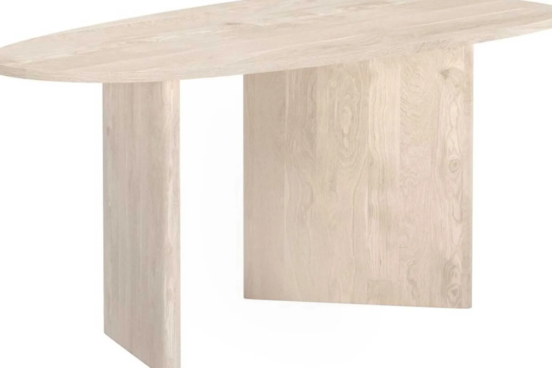 Ovaler Esstisch Grönvik MDF Natur 180x90 cm Braun