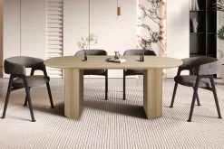 Ovaler Esstisch Lagos - 200x100x76cm - Eiche Dekor