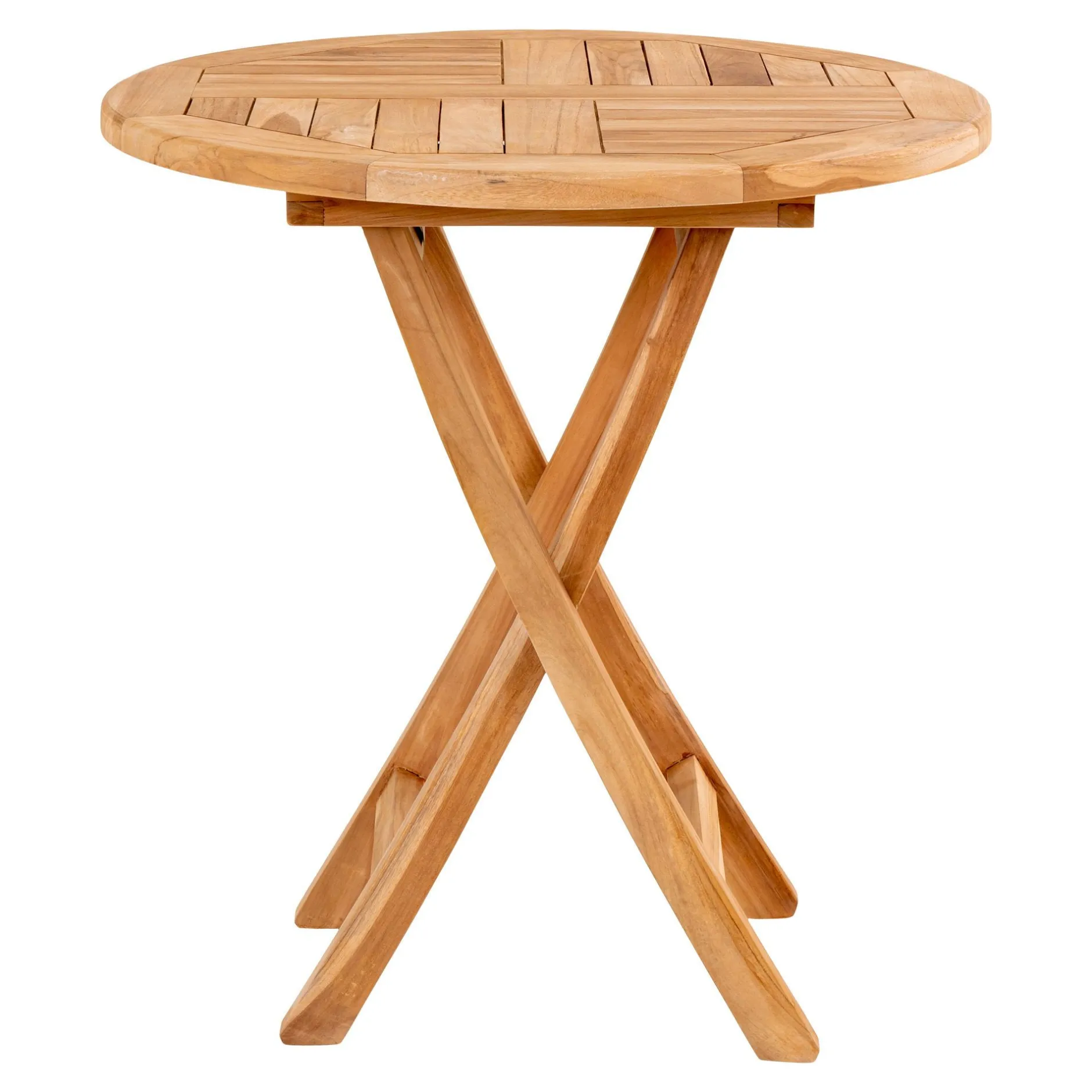 Oviedo Beistelltisch aus natürlichem Teakholz - Ø70x75 cm