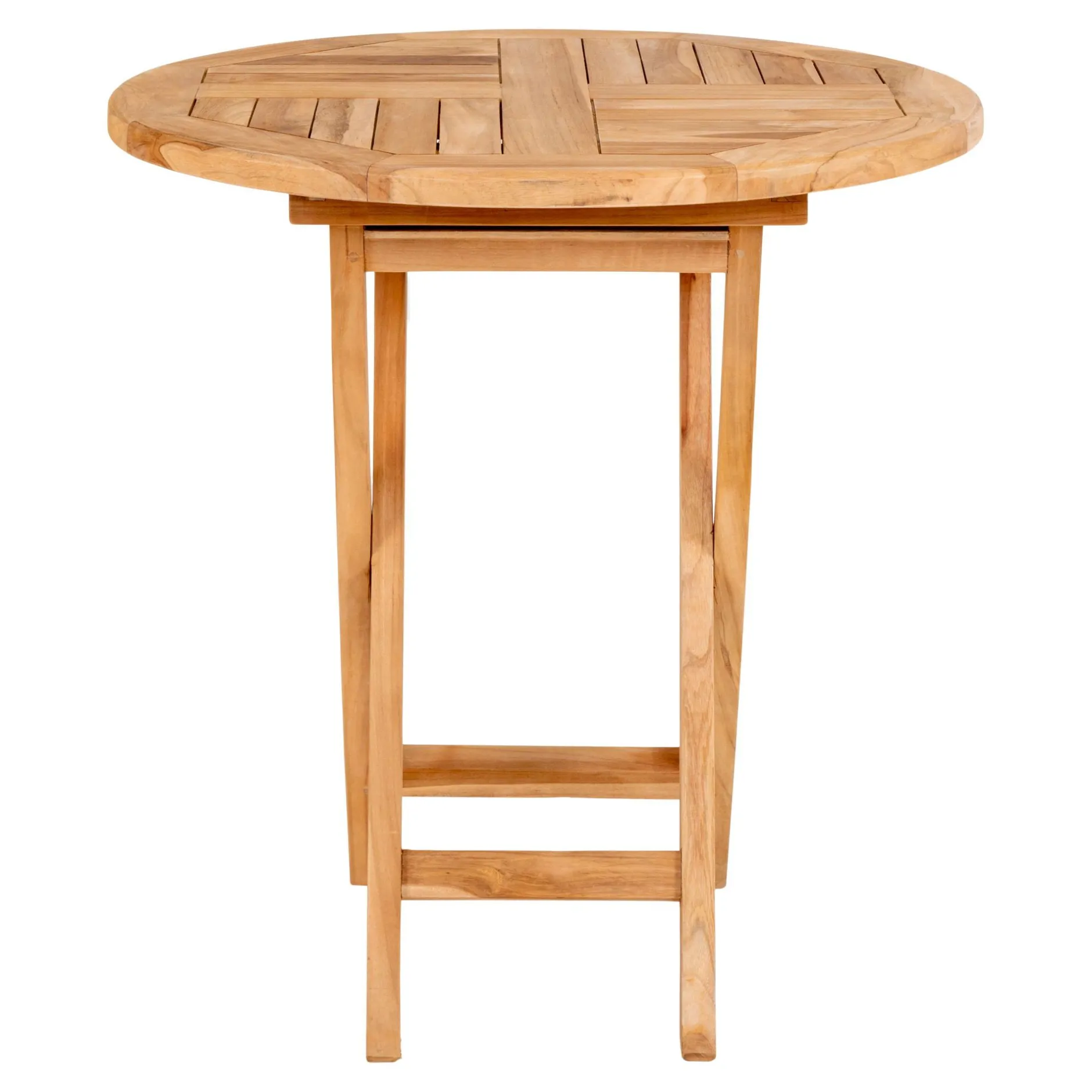 Oviedo Beistelltisch aus natürlichem Teakholz - Ø70x75 cm