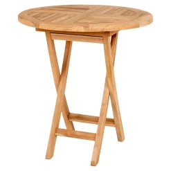 Oviedo Beistelltisch aus natürlichem Teakholz - Ø70x75 cm