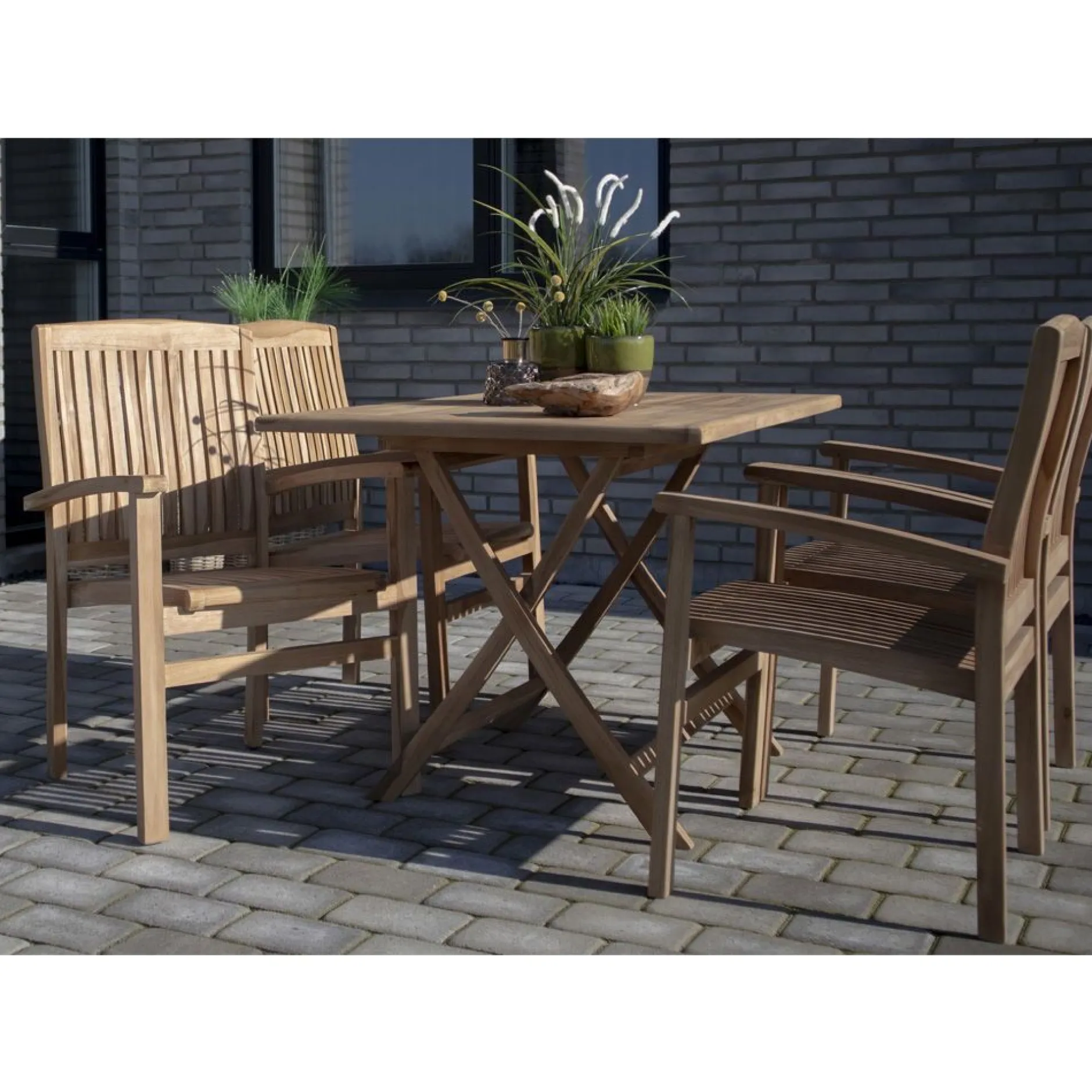 Oviedo Gartentisch - 120x80x75 cm - Teakholz massiv