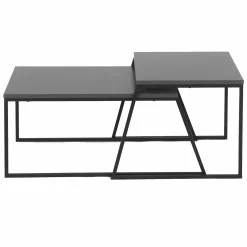 Pal Couchtisch-Set | 100 % MELAMIN | Anthrazit, Schwarz