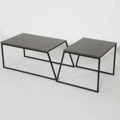 Pal Couchtisch-Set | 100 % MELAMIN | Anthrazit, Schwarz