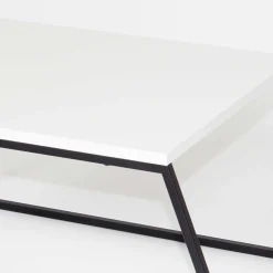 Pal Couchtisch-Set | 100 % MELAMIN | Weiß, Schwarz