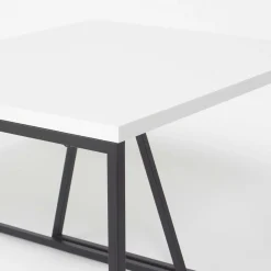 Pal Couchtisch-Set | 100 % MELAMIN | Weiß, Schwarz
