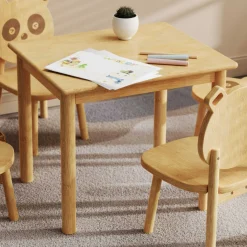 Panda Kindertisch - 60x50x50cm - Bambusholz